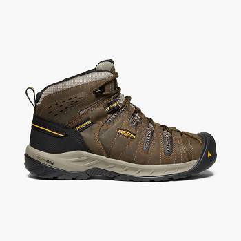 KEEN Flint II (Steel Toe) - Hnede Pracovne Cizmy Panske, KEEN248